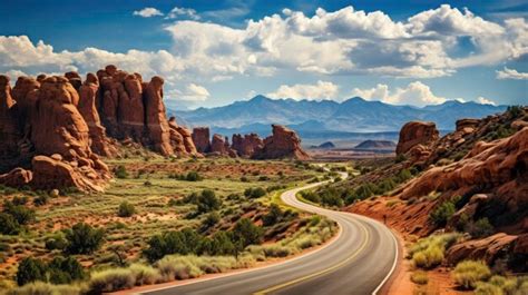 Paisaje De La Carretera Del Desierto Foto Premium