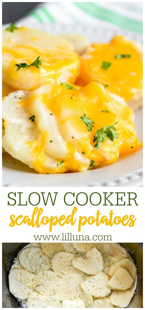 Crockpot Scalloped Potatoes Easy And Cheesy Lil Luna