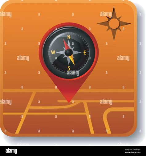 Compass Map Icon Vector Illustration Stock Vector Image And Art Alamy