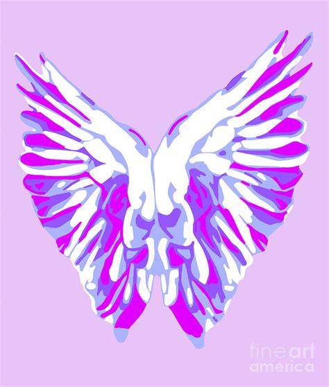 Purple Angel Wings Digital Art By Tracy Eatwell