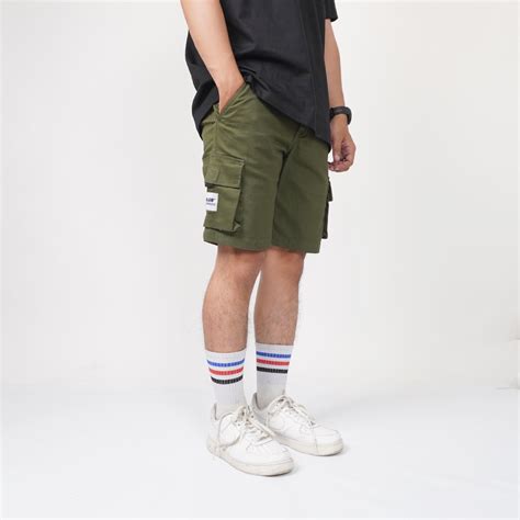 Jual HOOLIGANS Short Cargo Ricardo Army Green Shopee Indonesia