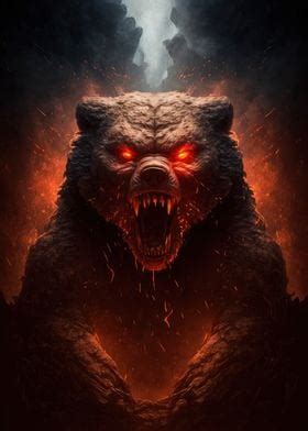 Demonic Bear Poster By Josh Displate