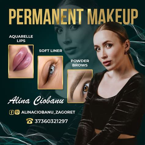 Promotional Banners For Order Permanent Makeup Microblading In