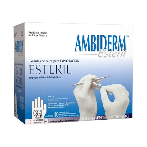 Caja De Guantes Esteriles Ambiderm 100 Piezas M Y Gde 169 00 En