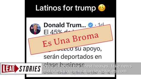 Verificaci N De Datos Trump No Promete Deportar A Sus Votantes Latinos