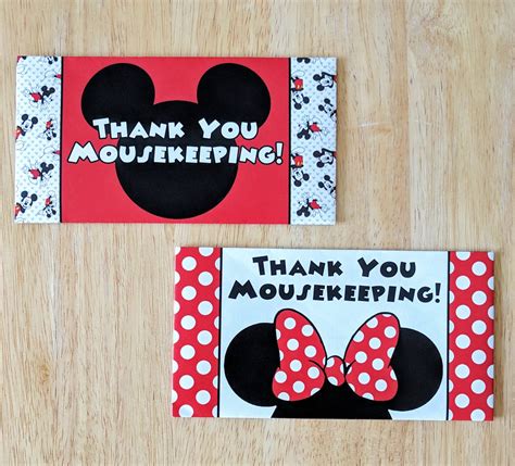 Mousekeeping Envelopes Disney Tip Envelopes Diy Printable Etsy