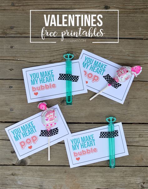 Bubbles Blow Pop And Airplane Valentines Free Printables Sisters