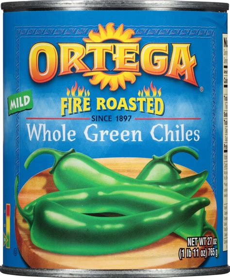 Ortega Peppers Whole Green Chiles Mild 27 Ounce Pack Of 12 Green