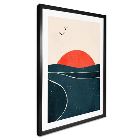 Plakat Kubistika Sunset And Birds Wall Art Dk