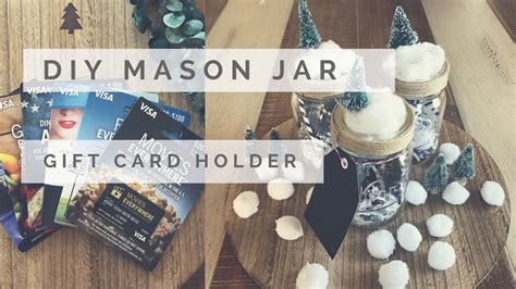 DIY Wintery Mason Jar Gift Card Holders Easy Holiday Craft Idea