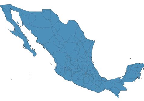 Road Map Of Mexico Svg Vector Map Of Roads