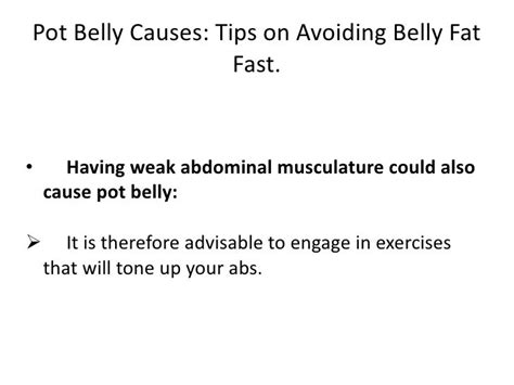 Pot Belly Causes