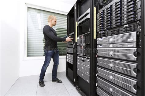 Install Network Router In Datacenter Stock Photo Image Of Datacenter