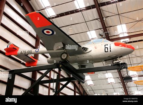 RAF De Havilland Vampire Jet Fighter Plane From 1946 On Display At The