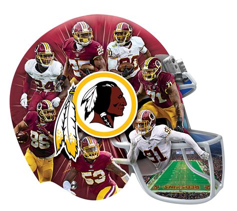 Washington Redskins Pc Helmet Shaped Puzzle Pieces