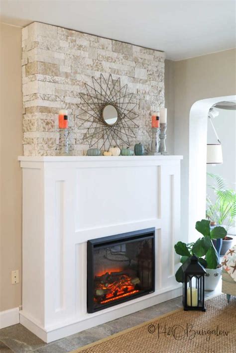 DIY Faux Stone Fireplace Chimney - H2OBungalow