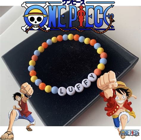 One Piece Beaded Bracelet With An Image Of The Character Luffy From One