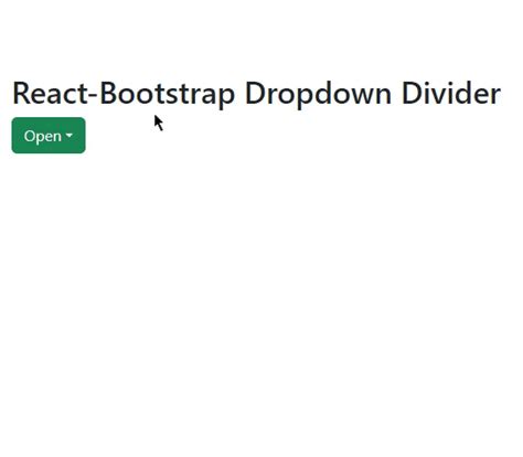 React Bootstrap Dropdowns Menu Dividers GeeksforGeeks