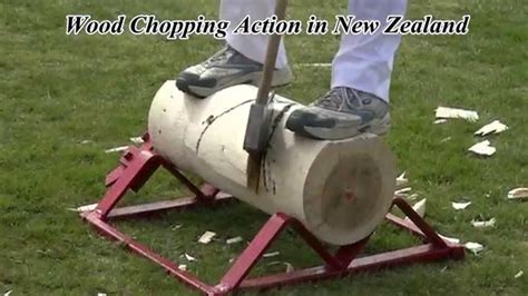 Wood Chopping Action In New Zealand Youtube