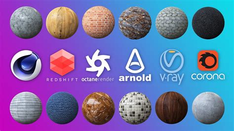 Free Cinema 4D Materials Redshift Octane Arnold V Ray Corona