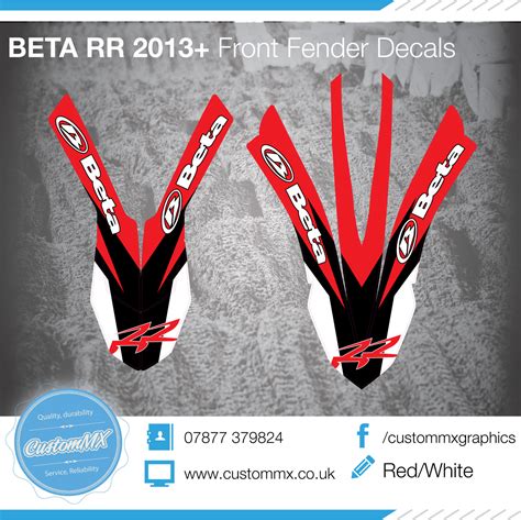 Front Mudguard Decal BETA RR 2013 2015 Models Custom MX The Home