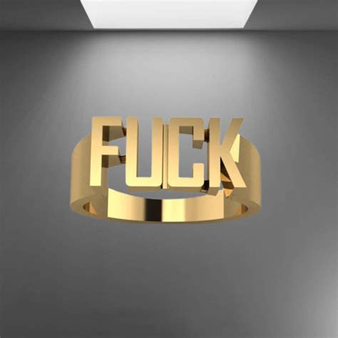 Fuck Off Silver Ring Fuck Ring Fuck You Ring Statement Ring Chunky Ring Girlfriend Ring