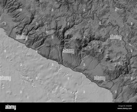 Arequipa Region Of Peru Bilevel Elevation Map With Lakes And Rivers