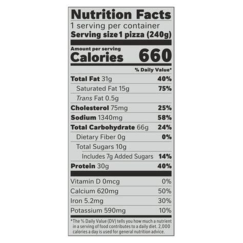 Digiorno Pepperoni Pizza Nutrition Label | Besto Blog