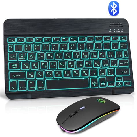 Conjunto De Teclado E Mouse Sem Fio Rgb Bluetooth Keycaps Recarreg Vel