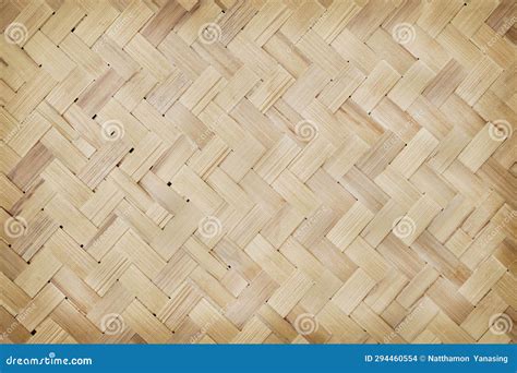 Old Bamboo Weaving Pattern Woven Rattan Mat Texture For Background And