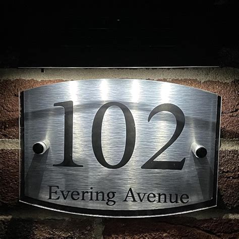 House Numbers Plaques With Solar Light Door Number Plaques For Wall