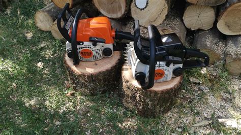 Stihl Ms 180 Vs Stihl Ms 170 Same Blade Same Chain Youtube