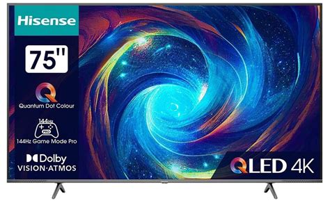 TV QLED HISENSE 75E7KQ PRO 189 cm UHD 4K Smart TV pas cher Téléviseur