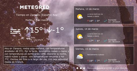 Tiempo En Zamora Espa A Clima A D As Meteored