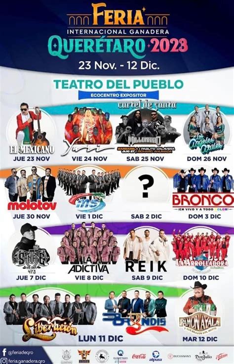 Feria de Querétaro 2023 precio de boletos para artistas del Palenque