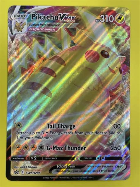 Pokemon Crown Zenith Pikachu Vmax Full Art V Black Star Promo