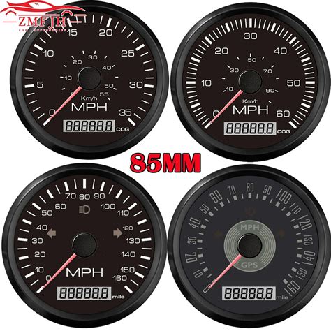 85mm Classical GPS Speedometer 35MPH 60MPH 80MPH 160MPH Adjustable