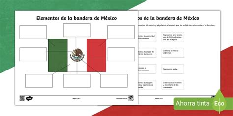 Actividad de la bandera de México Elementos del estandarte