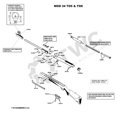 Airgun Spares Diana Original Gecado 34 To5 And To6 T W Chambers And Co