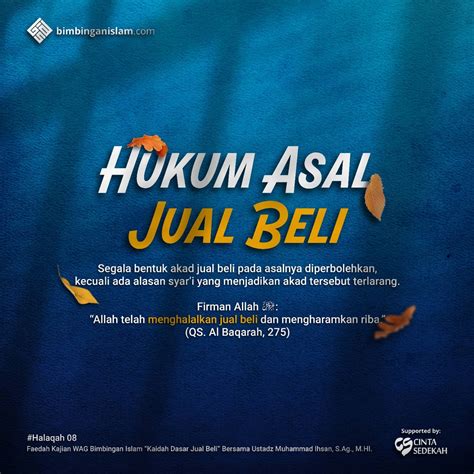 Poster Islami Hukum Asal Jual Beli Bimbinganislam