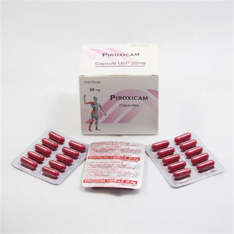 Piroxicam Capsules 20mg Finished Medicines With GMP Piroxicam And 20mg