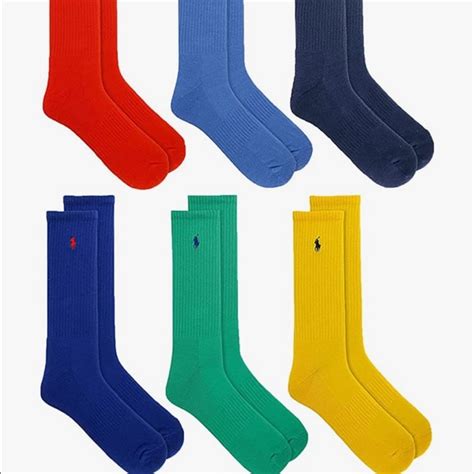 Polo By Ralph Lauren Underwear And Socks Polo Ralph Lauren Mens Classic Sport Socks 6 Pairs