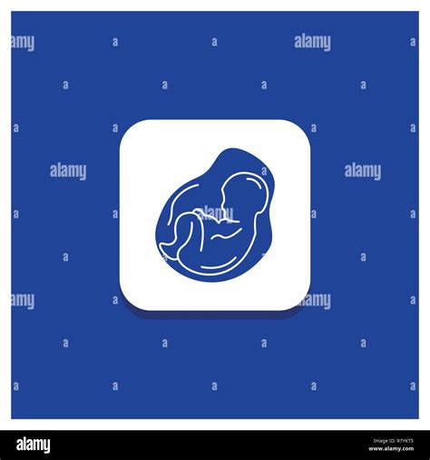 Blue Round Button For Baby Pregnancy Pregnant Obstetrics Fetus