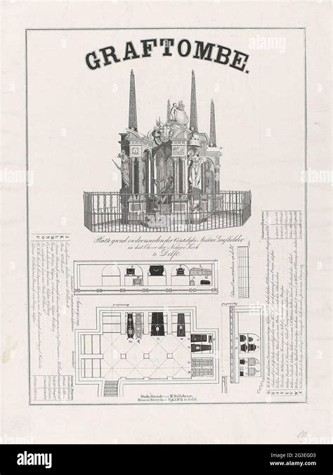 Map Of The Grafkelder Van De Huis Oranje Nassau And The Tomb Of Willem