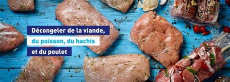 Décongeler de la viande du poisson du hachis et du poulet la