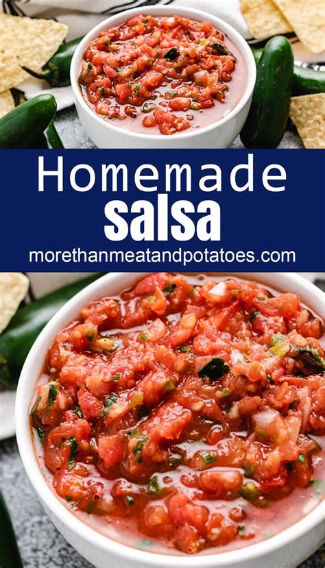 Easy Homemade Salsa Recipe More Than Meat And Potatoes