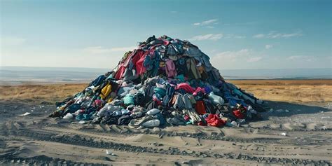 Premium Photo | Pile of discarded clothes in landfill representing ...