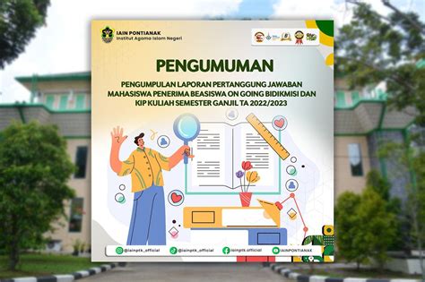 Pengumuman Pengumpulan Laporan Pertanggung Jawaban Mahasiswa Penerima Beasiswa On Going