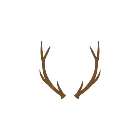 Deer Antlers Logo Template Illustration Design Emblem Trophy Nature