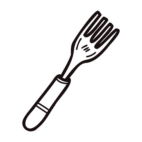 hand drawn fork  doodle style  vector art  vecteezy